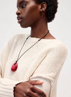 Reverse seams loose sweater