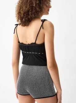 Rhinestones mini short
