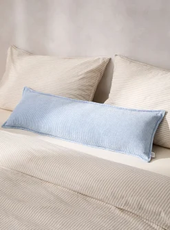 Ribbed chenille knit rectangular removable cover cushion