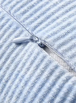 Ribbed chenille knit rectangular removable cover cushion