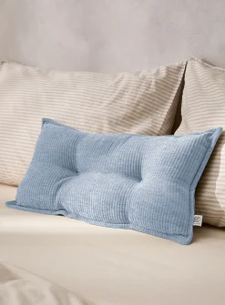 Ribbed chenille tufted cushion