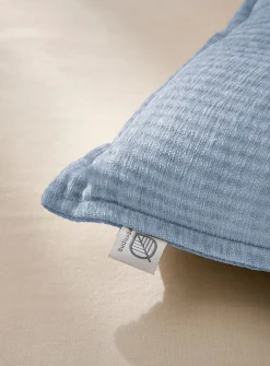 Ribbed chenille tufted cushion