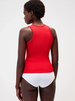 Ribbed crew-neck cami