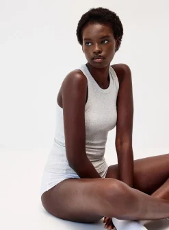 Ribbed crew-neck cami