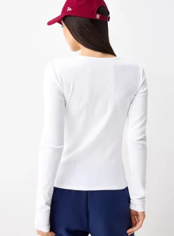 Ribbed fitted Henley T-shirt
