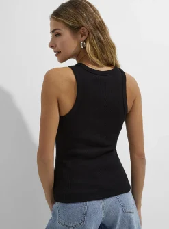 Ribbed organic cotton racerback cami