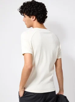 Ribbed raglan-sleeve T-shirt