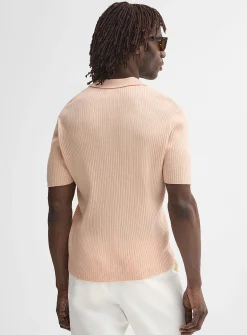 Ribbed responsible merino wool polo