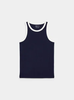 Ribbed ringer tank top