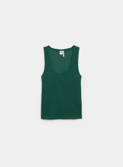 Ribbed scoop-neck cami