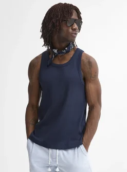 Ribbed stretch jersey tank