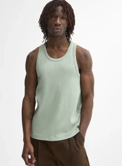 Ribbed stretch jersey tank