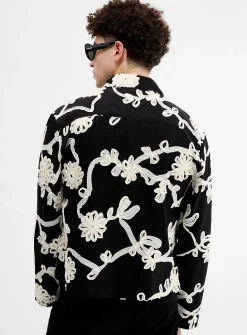 Ribbon-flower shirt
