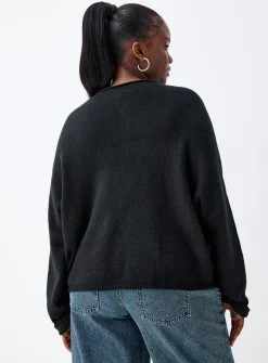 Roll-edge cardigan
