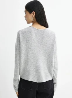 Roll-edge cardigan