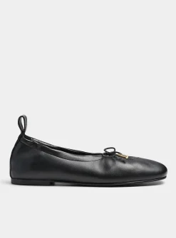 Rosalind bow leather ballet flats