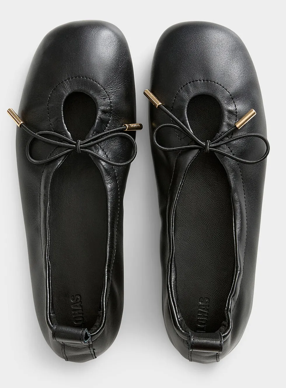 Rosalind bow leather ballet flats