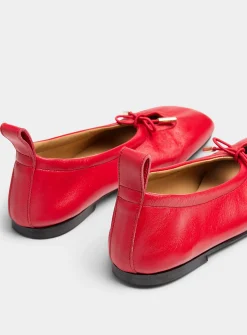 Rosalind bow leather ballet flats