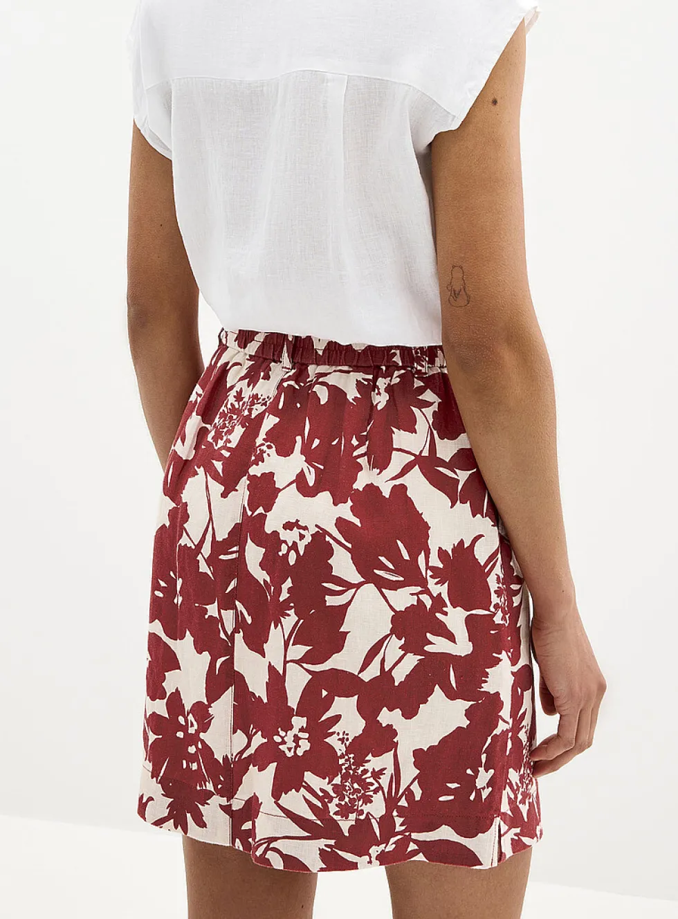 Ruby garden pure linen skort