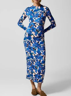 Ruched detail floral dress