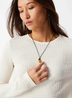 Ruched long-sleeve T-shirt