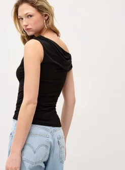 Ruched off-the-shoulder cami
