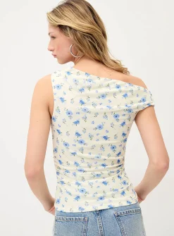Ruched off-the-shoulder cami