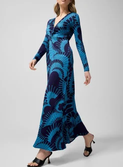 Ruched V-neck dress