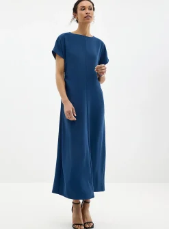 Ruched waist maxi dress
