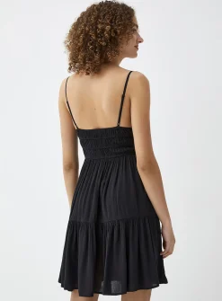 Ruching and ruffles dress