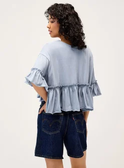 Ruffled bohemian T-shirt