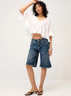 Ruffled bohemian T-shirt