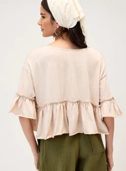 Ruffled bohemian T-shirt