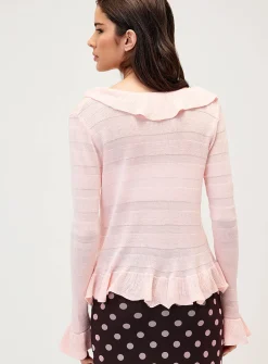Ruffled cardigan