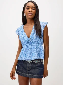 Ruffled chiffon blouse
