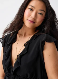 Ruffled chiffon blouse