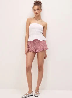 Ruffled mini short