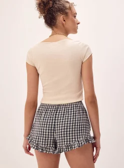 Ruffled mini short