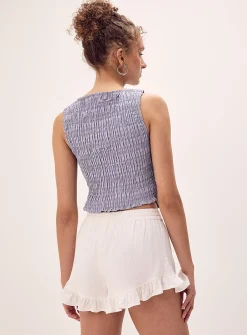 Ruffled mini short