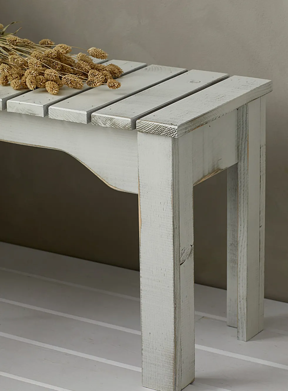 Rustic slats bench