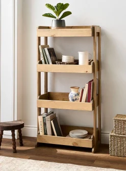 Rustic wood bookcase