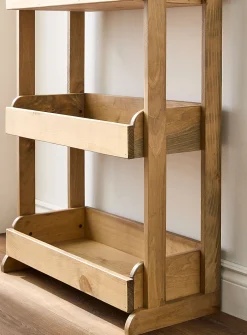 Rustic wood bookcase