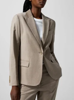 Sasha stretch cool wool fitted blazer