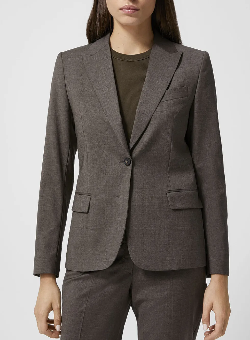 Sasha stretch cool wool fitted blazer