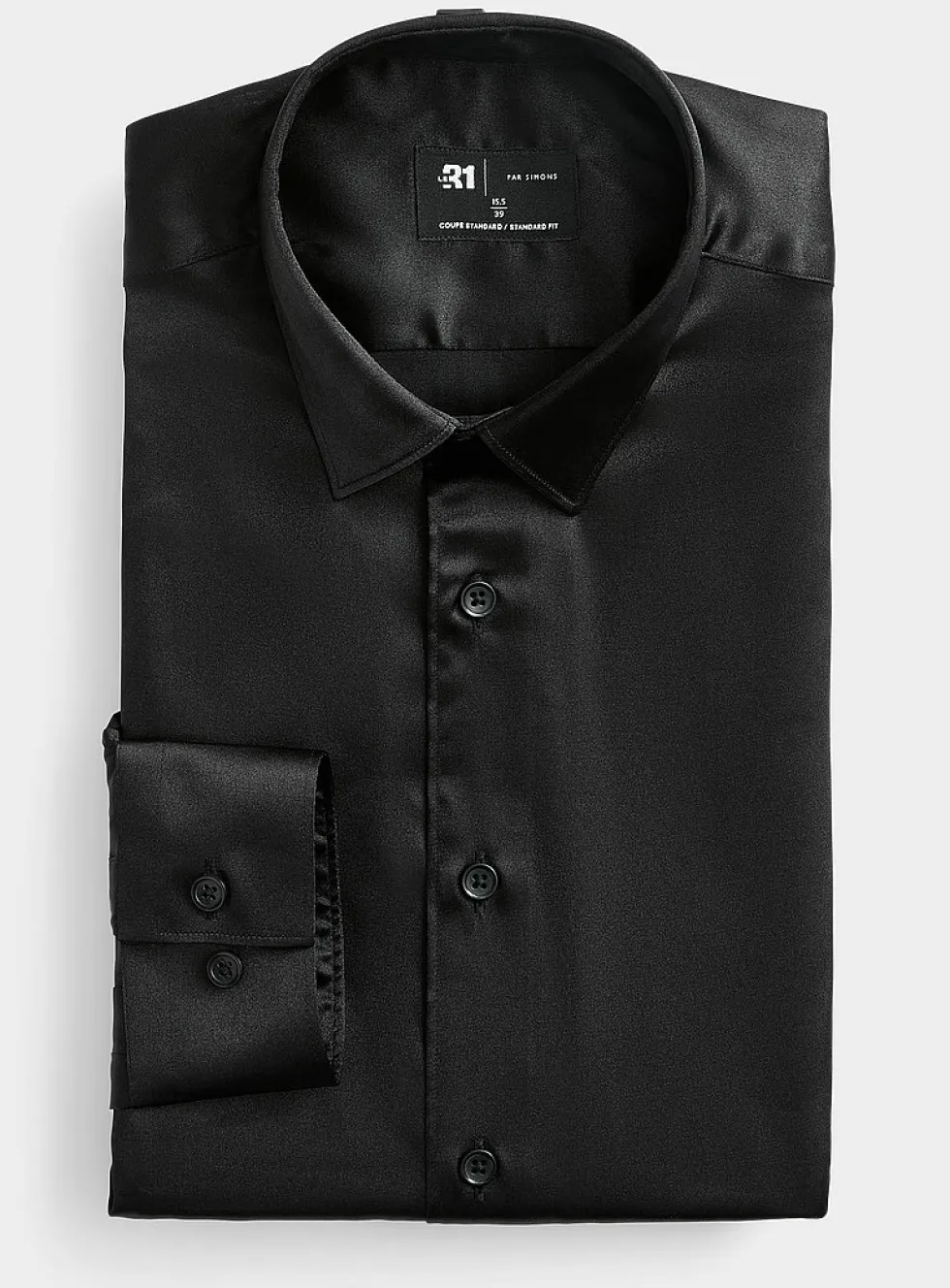 Satiny black shirt
