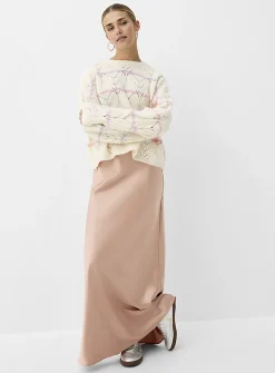 Satiny maxi skirt