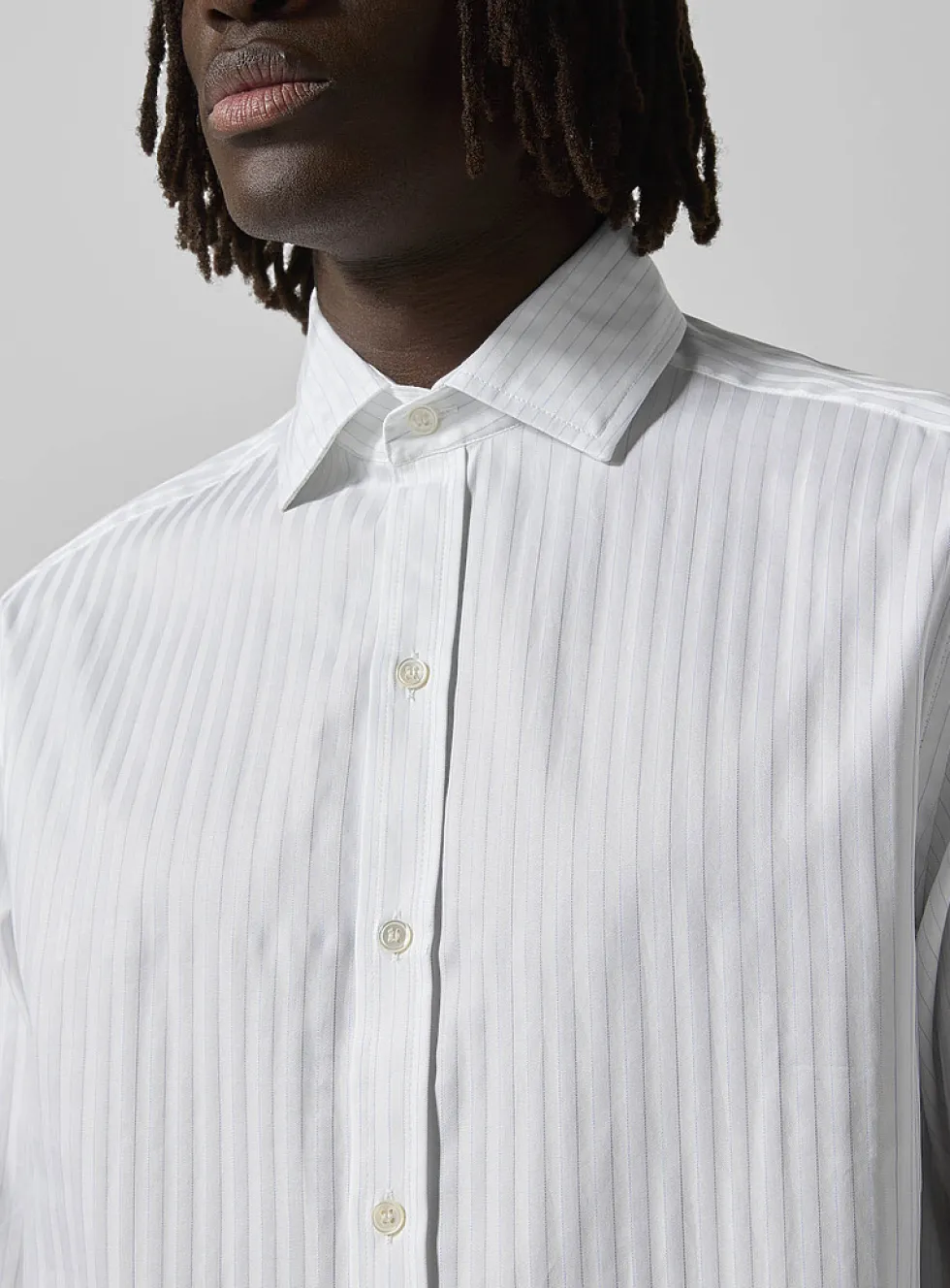 Satiny stripes shirt