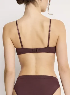 Scalloped-lace triangle bralette