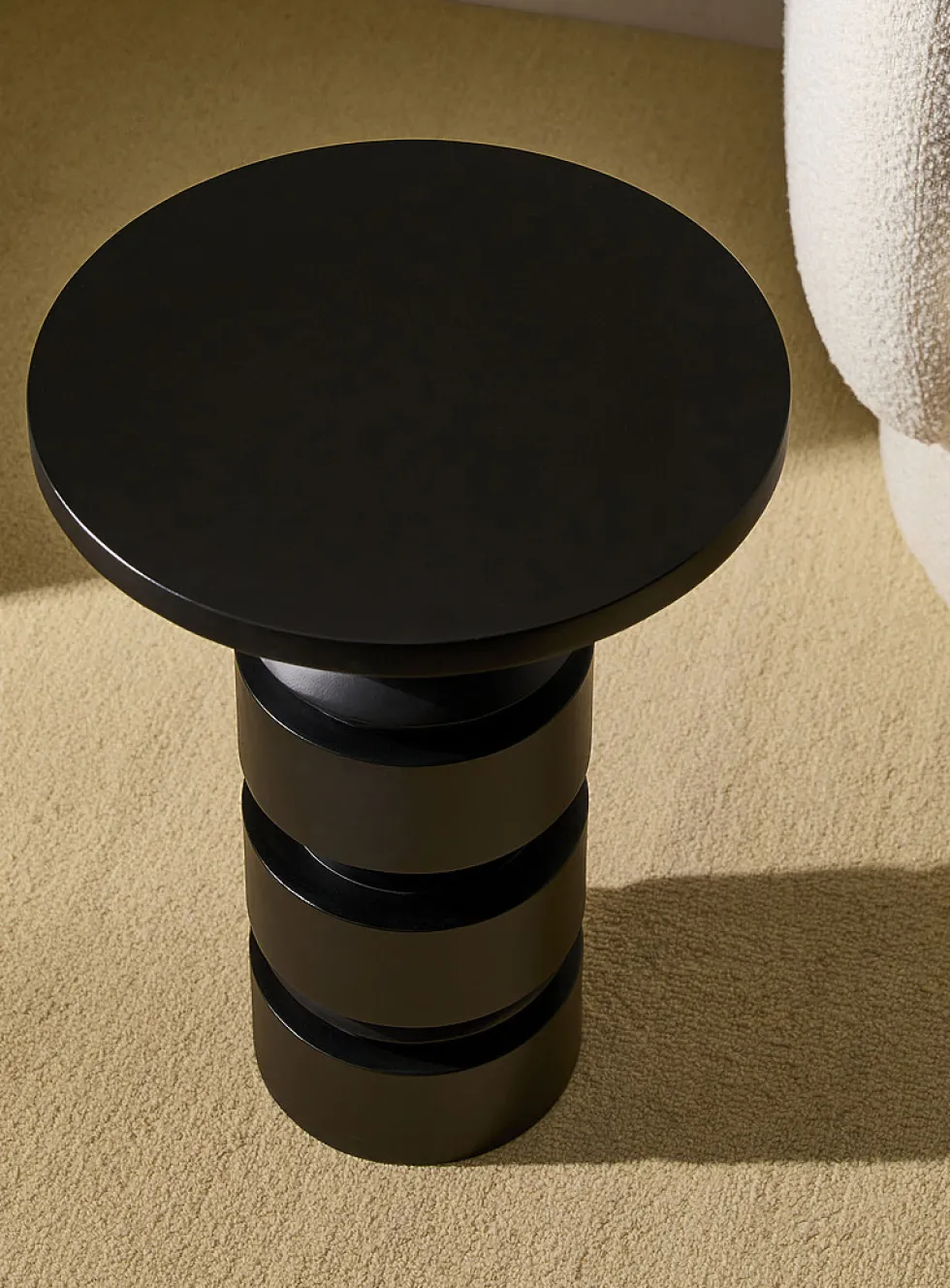 Sculptural base side table