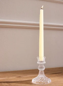Sculptural glass candle holder